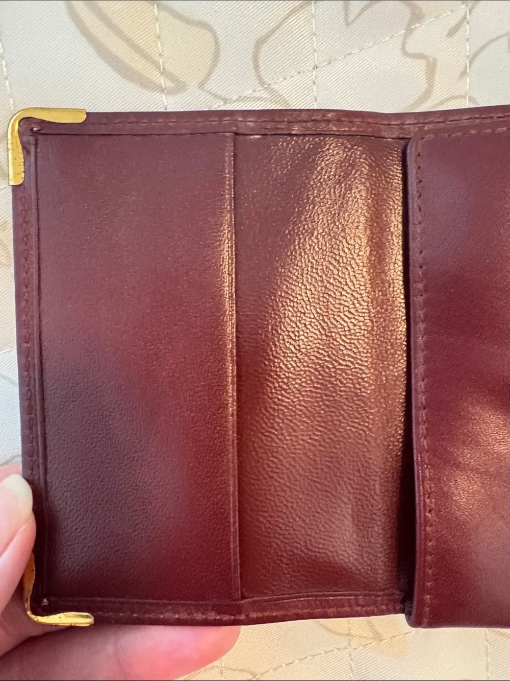 Vintage Must de Cartier leather ID/card holder with original authenticity card